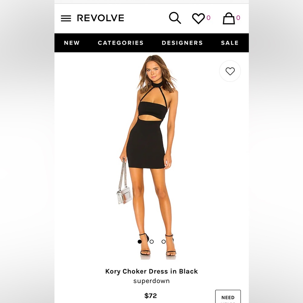Superdown Kory Choker Dress in Black